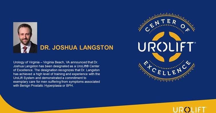 NeoTract Designates Dr. Joshua Langston as UroLift:registered: Center of Excellence NeoTract Designates Dr. Joshua Langston as UroLift:registered: Center of Excellence