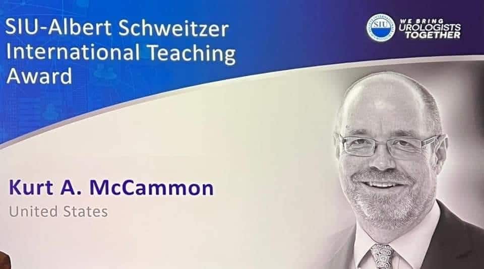 Dr. Kurt McCammon received the SIU-Albert Schweitzer International Teaching Award